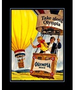 Rare Olympia Beer Hot Air Balloon Poster, Unique Bar Gift - $21.99+