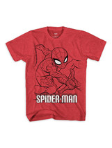 Marvel Spiderman Boys Short Sleeve Graphic T-Shirt Red Heather Size M (8) - £15.92 GBP