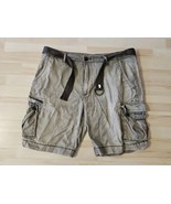 Arizona Jean Co. Cargo Shortsw/Brown Cloth Belt, Men&#39;s 38, Beige 100% Co... - $20.54 CAD