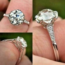 2.50Ct White 9mm Round Moissanite Wedding Engagement Ring 14K White Gold... - $252.23