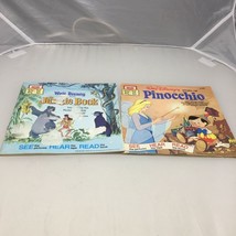 Vintage Walt Disney The Jungle Book Pinocchio Read Along Picture Books Animals - £31.96 GBP