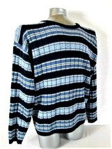 Northern Reflections mens  Large  L/S BLUE WHITE STRIPED CREW NECK SWEAT... - £8.26 GBP