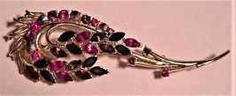 Vtg Large Cranberry Wine Berry Brooch Unsigned Pin - £28.09 GBP