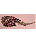 Vtg Large Cranberry Wine Berry Brooch Unsigned Pin - £27.76 GBP
