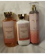 Bath &amp; Body Works  Champagne Toast 3Pc SET Shower Gel Body Lotion Body M... - $32.99