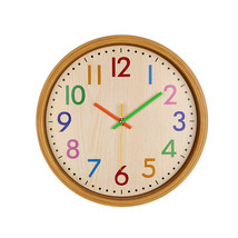 Silent Non Ticking Kids Wall Clock Colorful Round Clock Classroom Home - £10.86 GBP