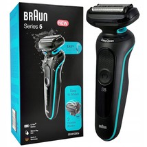 Braun Series5 Shaver Rechargeable Foil Razor 3 Flexible Blades EasyClean Wet Dry - £113.72 GBP