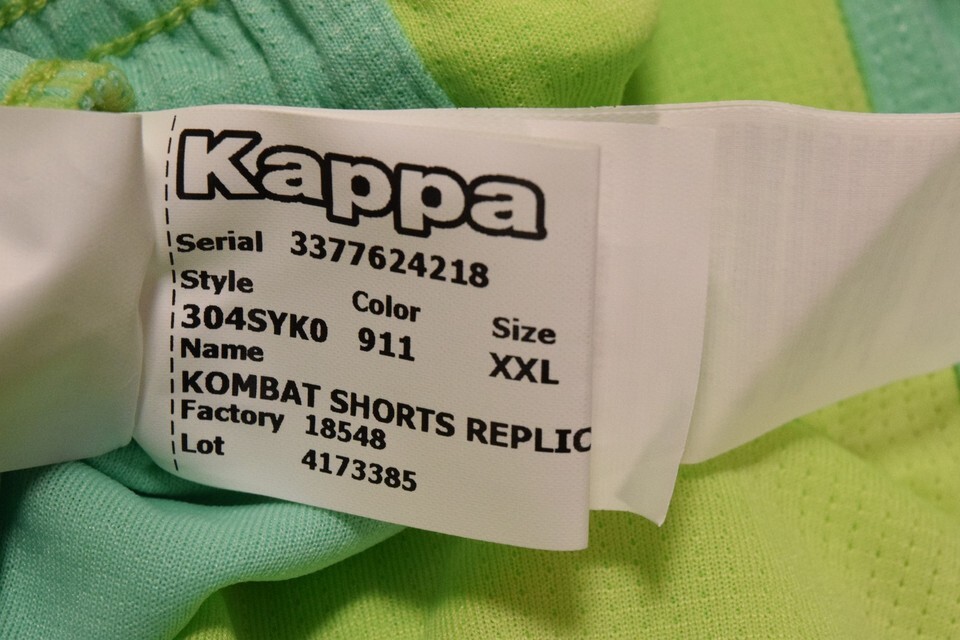 Kappa Mens Regular Fit Soccer Shorts Green 2XL Item image 8