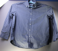 Croft and Barrow Mens Dress Shirt Black/Gray  SZ L    685 - $7.49