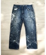 Beverly Hills Polo Club Jeans Men 36x30 Dark Wash Denim Pants bleach spl... - $41.57