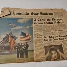 Honolulu Star-Bulletin July 4th 1960 USA Flag Gets 50th Star - £35.60 GBP
