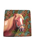 Vintage Cracker Barrel Country Style Wisdom Horse Square Dish Tray Plate - £11.67 GBP