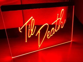 Till Death LED Neon Sign home decor craft display glowing gift TV lover - £20.53 GBP+