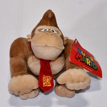 NWT Donkey Kong 6&quot; Stuffed Animal Plush New Nintendo Super Mario Good St... - $277.08 MXN