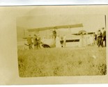 Vintage Seaplane at Shore Real Photo Postcard 1920&#39;s SOLIO Stamp Box  - £34.81 GBP