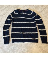 U.S. POLO ASSN. Men’s Medium Crewneck Blue Sweater White Striped - $313.45 MXN