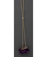 I.N.C Gold-Tone Purple Bead & Flower Adjustable Lariat Necklace - $15.00
