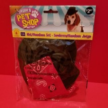 Rubies Pet Dog Clothes S/M Hat Bandana Set Halloween Costume Prop Holiday Canine - £2.26 GBP