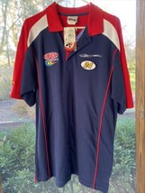 Chase Authentics Mens Sz Medium Blue Red Jeff Gordon 24 Polo T-Shirt NASCAR - £15.17 GBP