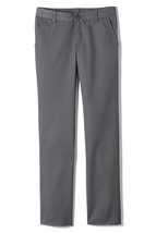 Lands End Uniform Girl Plus Size 12, 24" Inseam, Perfect Fit Chinos, Arctic Gray - $16.99