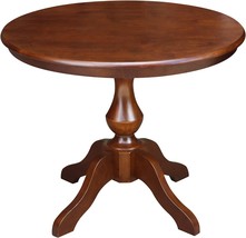 Espresso Dining Table With A 36&quot; Round Top And 28.9&quot; Height From International - £263.00 GBP