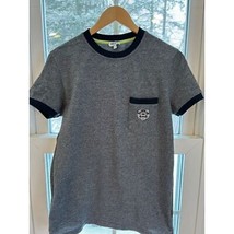 Kenzo Contrast Tiger Logo Pocket Tee Black Gray sz small s - $35.00