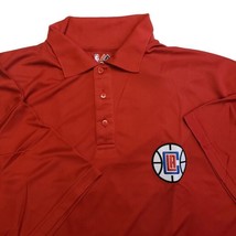 NBA Los Angeles Clippers Polo Mens 4XL Golf Shirt Majestic Big and Tall Red - £18.71 GBP