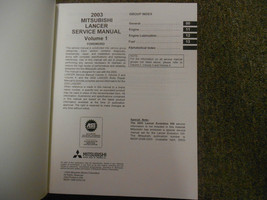 2003 MITSUBISHI Lancer Service Repair Shop Manual FACTORY OEM 4 VOL SET ... - $329.66