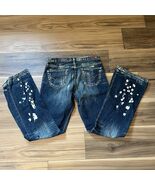 AG Adriano Goldschmied Angel Bootcut Jeans Bleach Splatter Distressed Womens 29 - $42.74