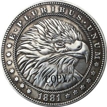 Hobo Nickel 1881-CC Usa Morgan Dollar Coin Copy Type 170 - £7.20 GBP