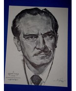 Fredric March Academy Award Portrait Print Vintage 1962 Volpe Best Years... - $227.89 MXN