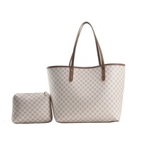 2 Pcs Set High Capacity Handbag Tote Female 2022 Pu Leather Shoulder Bag for Wom - £38.79 GBP