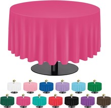 tujol Hot Pink 6 Pack Plastic Table Cloth 84 , Disposable - £13.59 GBP
