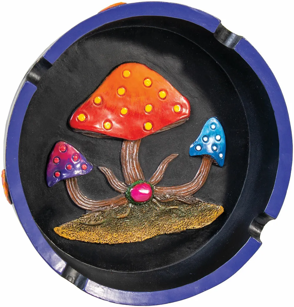 Polyresin Round Mushroom Ashtray - 5.75" - £27.97 GBP