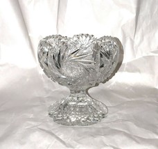 Antique ABP Cut Crystal Compote Candy Dish 5&quot; - $24.70