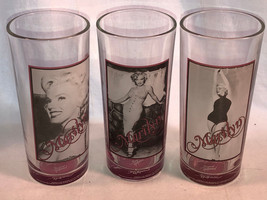 3 Marilyn Monroe 6 Inch Cocktail Glasses Beyond Hollwood Mint - £15.97 GBP