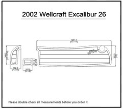 2002 Wellcraft Excalibur 26 Swim Platform Pad 6mm Boat EVA Teak Decking 1/4&quot; 6mm - £106.77 GBP