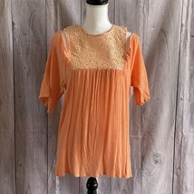 Gimmicks by BKE Cold Shoulder Top, Medium, Orange, 100% Rayon, Buttons, ... - £23.91 GBP