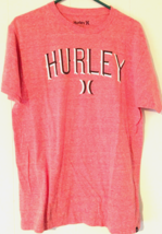Hurley t-shirt size M men short sleeve logo on front &quot;pink&quot; - £5.41 GBP