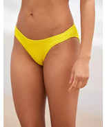 American Eagle Aerie Crinkle Full Coverage Bikini Bottom MEDIUM Yellow - $22.24