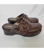 Bongo Brown Chunky Heel Platform Clogs Y2K Grunge Vintage 1990s Style Al... - $47.37 CAD