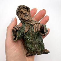 Art Ceramic Figurine Statue Granny Scary Character USSR Cartoon Hand Mad... - $76.00