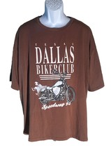 TEXAS DALAS BIKERCLUB SPEEDWAY 98 Short Sleeve T-Shirt Brown 2XL - $6.92