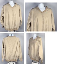 Jaguar Pullover Jacket XL Tan Embroidered Logo Pockets Car Automobile Po... - $39.55