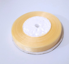 5/8&quot; / 16mm wide - 50yds - 1 roll  Cream / Chamois Sheer Organza Ribbon O13 - £3.98 GBP