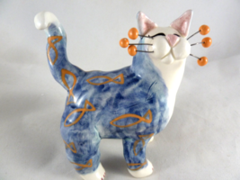 Annaco  Creations Whimsical Cat with Whiskers Design by Amy Lacombe FISH... - $15.83