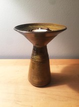 Artisan Pottery: Stoneware Goblet Candle Holder (JD03) - £17.58 GBP