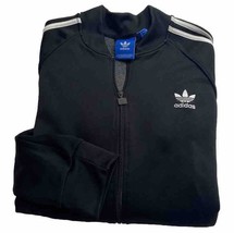 Adidas Originals Superstar Track Jacket Mens XL Black Full Zip Long Sleeve - £30.25 GBP