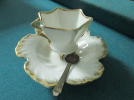 German Antique Mini Cup Saucer With Spoon 2 X 2  3 1/2" Pick One  [85] - $42.75