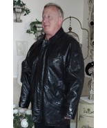Pelle Pelle Marc Buchanan Men&#39;s Black Leather Car Jacket Size 42 EUC - $192.06 CAD
